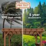 Backyard Discovery Ashland 14 x 10 pergola Pro-Tect wind resistance feature