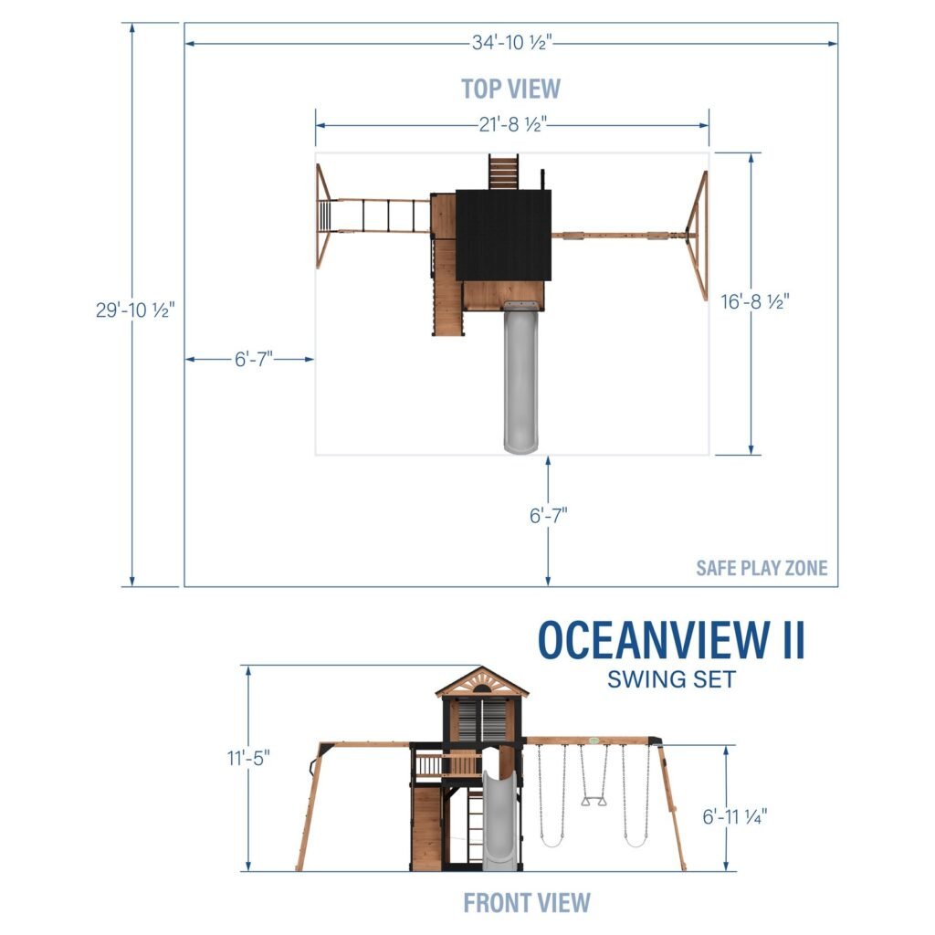 Oceanview II Backyard Playset & Swing Set product detail view 2