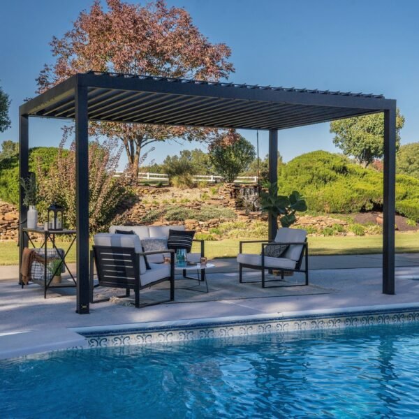 Backyard Discovery Sarasota 14 x 10 freestanding louvered pergola