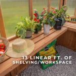 Backyard Discovery Willow greenhouse shelving and workspace