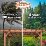 Backyard Discovery Beaumont 10 x 10 pergola Pro-Tect wind resistance feature