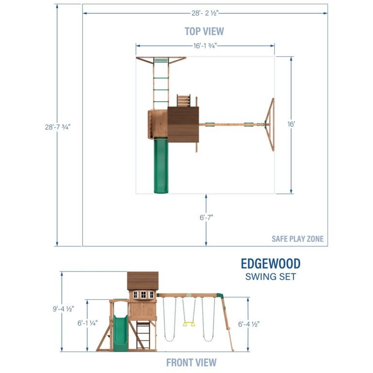 Edgewood Backyard Playset & Swing Set product detail view 2