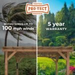 Backyard Discovery Delray 14 x 10 pergola Pro-Tect wind resistance feature