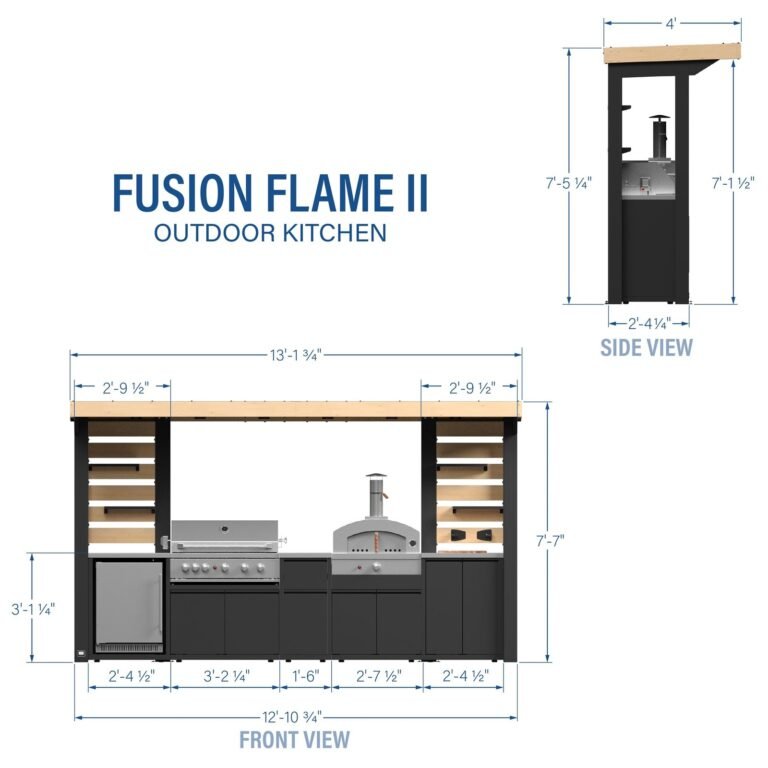 Backyard Discovery Fusion Flame 2 outdoor kitchen detail view