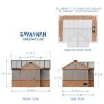Savannah 14.5 ft. x 12 ft. Wood Backyard Greenhouse Kit product detail view 2