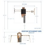 Dover Bay Wooden Backyard Playset & Swing Set with Monkey Bars product detail view 2