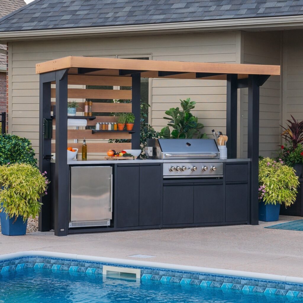 Backyard Discovery Fusion Flame modular outdoor patio kitchen and cooking station