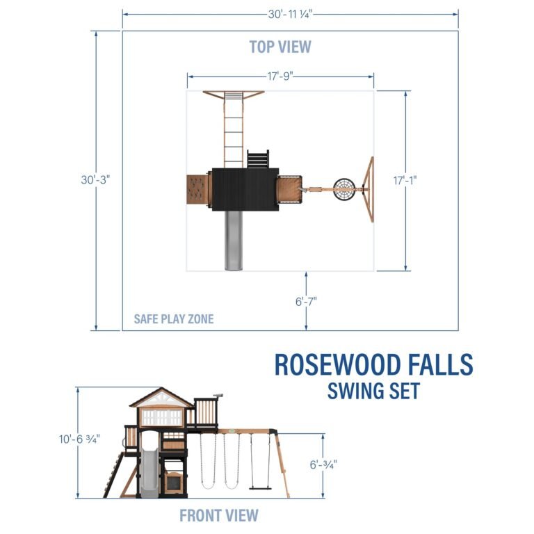 Rosewood Falls Wooden Backyard Playset & Swing Set product detail view 2