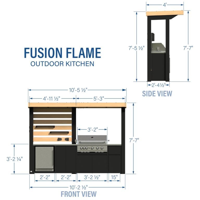 Fusion Flame Modular Patio Kitchen & Cooking Station product detail view 2