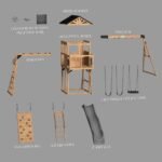 Dover Bay Wooden Backyard Playset & Swing Set with Monkey Bars product detail view 13