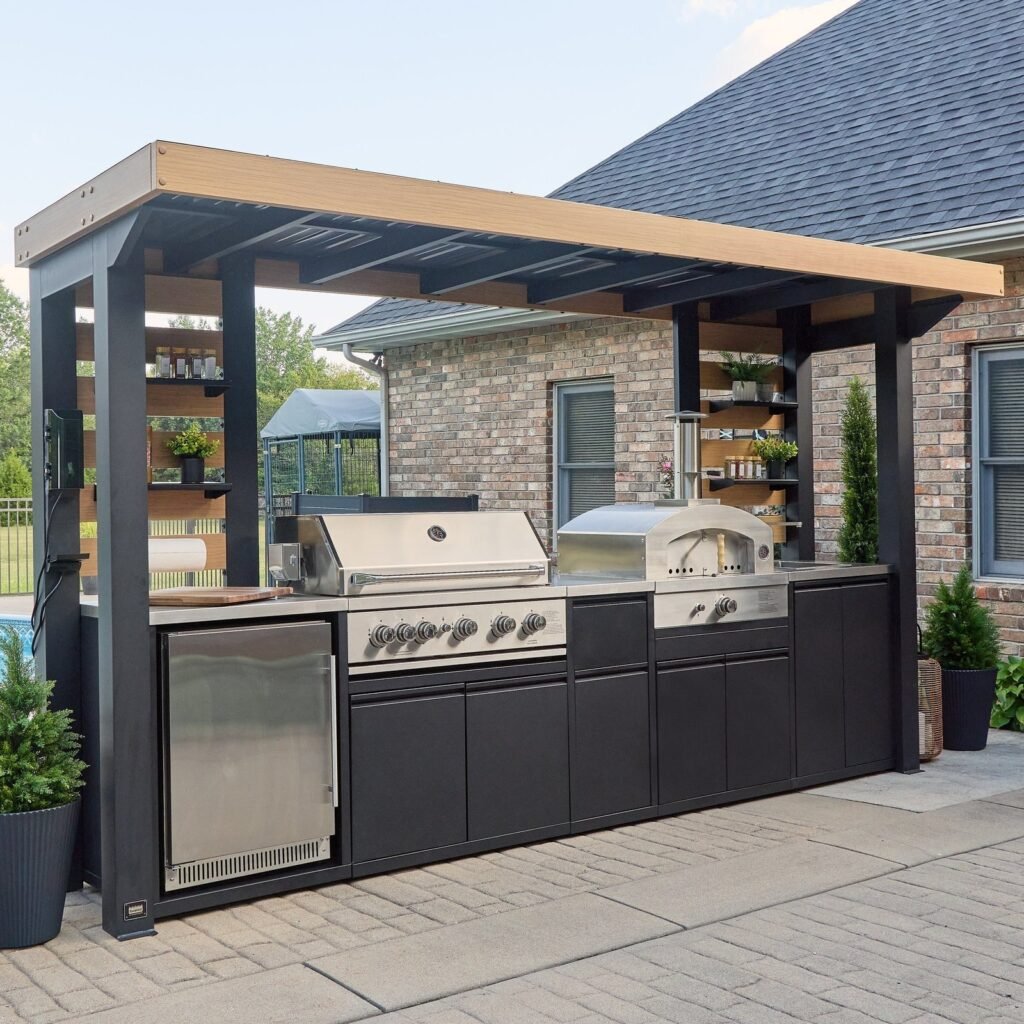 Backyard Discovery Fusion Flame 2 modular outdoor patio kitchen and cooking station