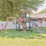 Backyard Discovery Oceanview II wooden backyard playset and swing set