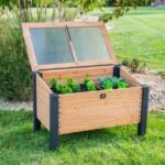 Aggie Wooden Garden Cold Frame rear view
