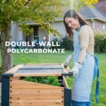 Aggie Wooden Garden Cold Frame rear view