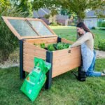Aggie Wooden Garden Cold Frame rear view