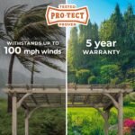 Backyard Discovery Somerville 14 x 10 pergola Pro-Tect wind resistance feature
