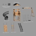 Dover Bay Wooden Backyard Playset & Swing Set with Tube Slide product detail view 14