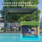 Sarasota 10 ft. x 10 ft. Steel Louvered Patio Pergola product detail view 5