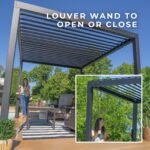Sarasota 10 ft. x 10 ft. Steel Louvered Patio Pergola product detail view 8